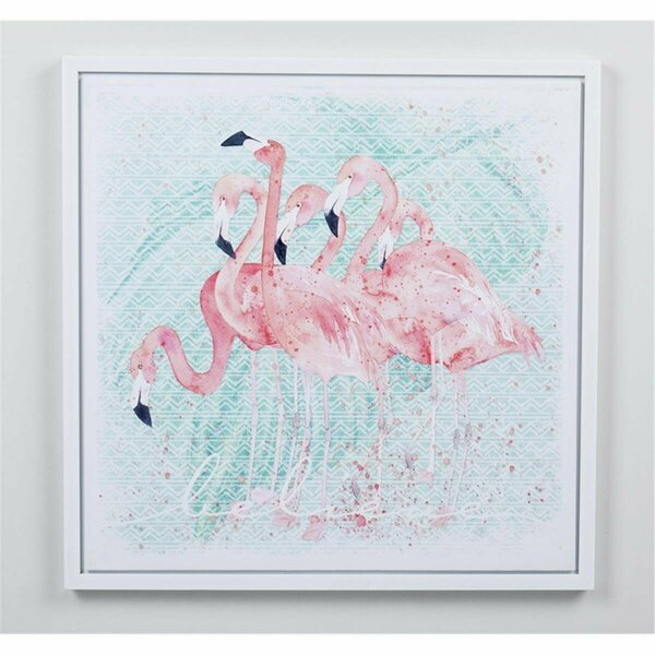 Vaser Designs 19.68 in. 3D Canvas Wall Art, Pink & Green VA2999128